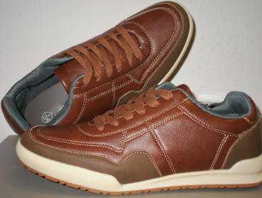 Herren Freizeitschuhe Halbschuhe Sneakers modisches Design Gr.41 43 44 46 blau braun NEU