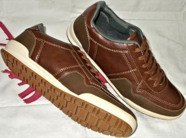 Herren Freizeitschuhe Halbschuhe Sneakers modisches Design Gr.41 43 44 46 blau braun NEU