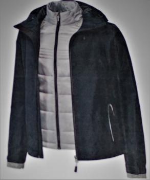 Damen Click-In-Multifunktionsjacke 2 in 1 Jacke Allwetterjacke Gr.42 schwarz/grau NEU