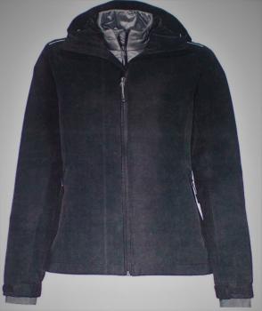Damen Click-In-Multifunktionsjacke 2 in 1 Jacke Allwetterjacke Gr.42 schwarz/grau NEU