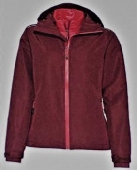 Damen Click-In-Multifunktionsjacke 2 in 1 Jacke Allwetterjacke Gr.40 bordeaux/pink NEU