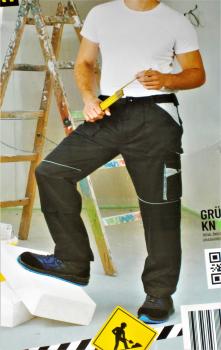 Herren Thermo Arbeitshose Bundhose robuste Qualität Gr.L XL schwarz/grau NEU