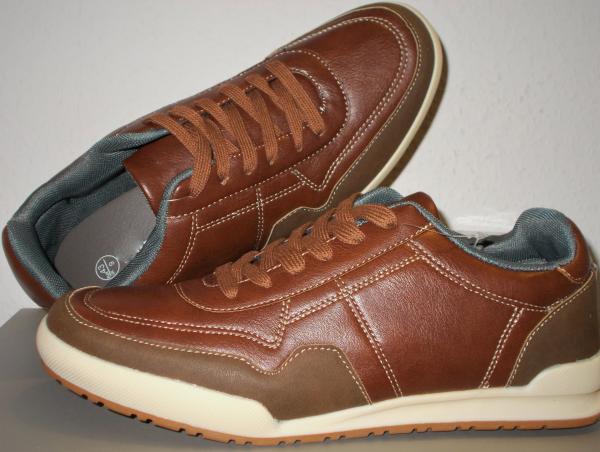 Herren Freizeitschuhe Halbschuhe Sneakers modisches Design Gr.41 43 44 46 blau braun NEU