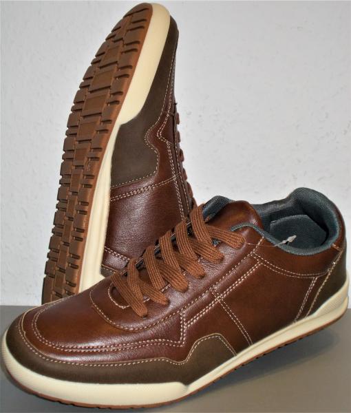 Herren Freizeitschuhe Halbschuhe Sneakers modisches Design Gr.41 43 44 46 blau braun NEU