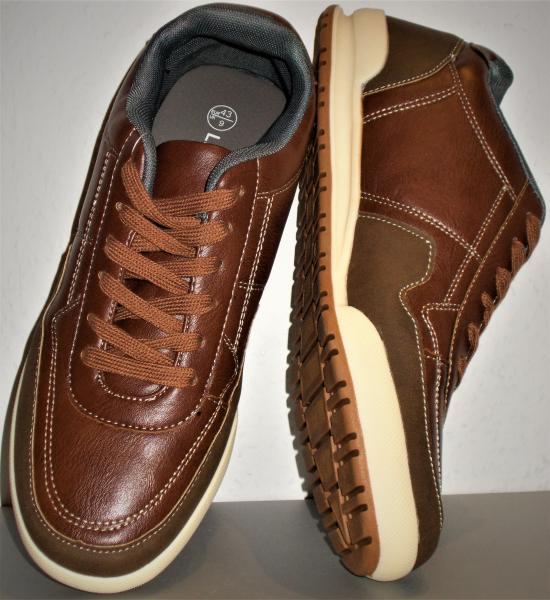 Herren Freizeitschuhe Halbschuhe Sneakers modisches Design Gr.41 43 44 46 blau braun NEU
