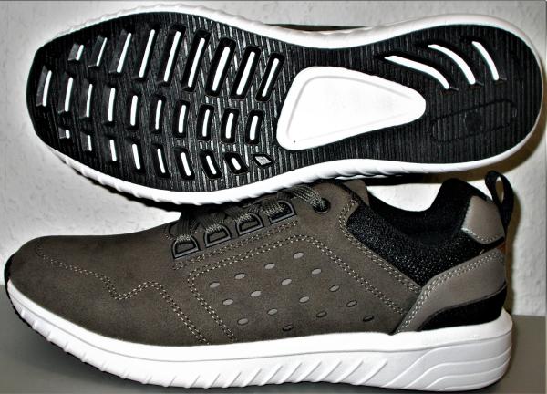 Herren Freizeitschuhe Halbschuhe Sneaker modisches Design Gr.41 braungrau NEU