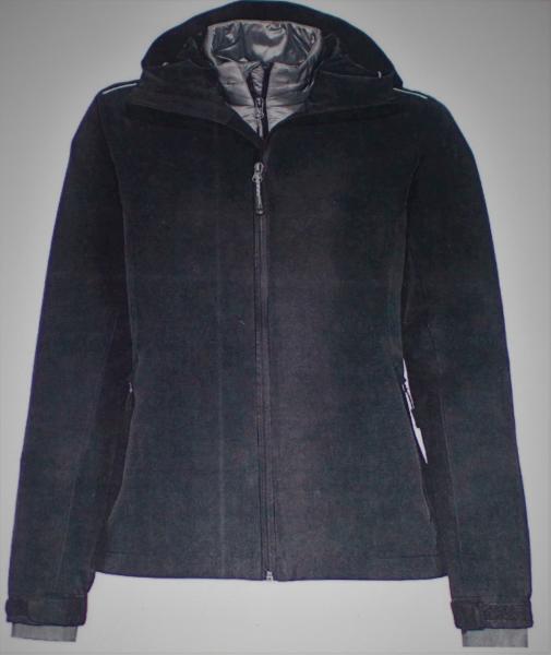 Damen Click-In-Multifunktionsjacke 2 in 1 Jacke Allwetterjacke Gr.42 schwarz/grau NEU