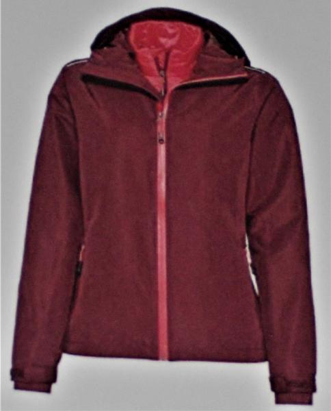 Damen Click-In-Multifunktionsjacke 2 in 1 Jacke Allwetterjacke Gr.40 bordeaux/pink NEU