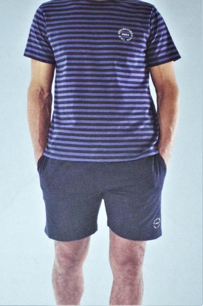 Mexx Hochwertiger 2tlg. Herren Pyjama kurz Schlafanzug Shorty Gr.M 48/50 blau NEU