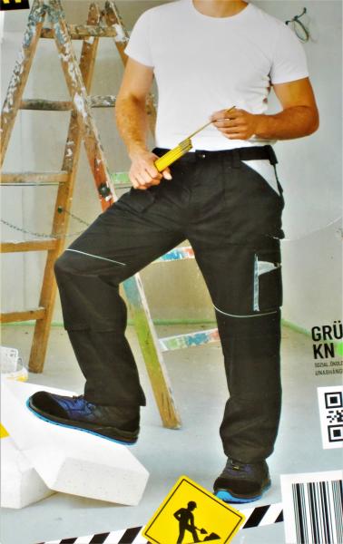Herren Thermo Arbeitshose Bundhose robuste Qualität Gr.L XL schwarz/grau NEU