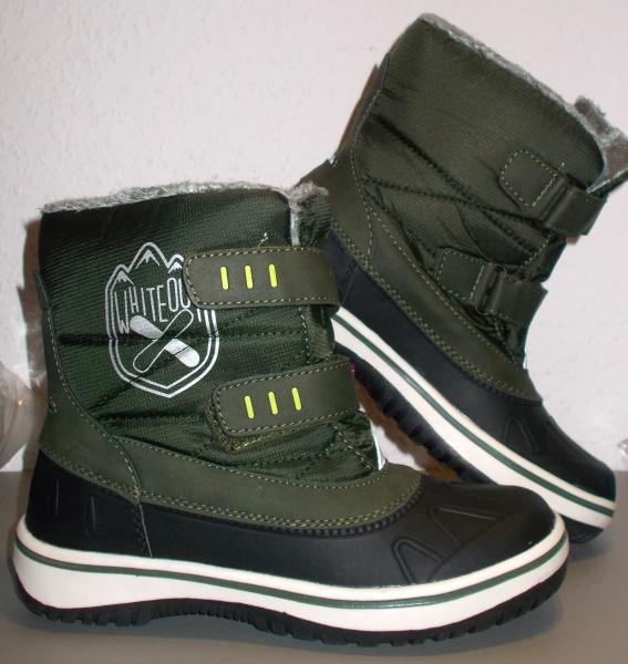 Kinder Mädchen Jungen Winterstiefel Schneestiefel Klettverschluss Gr.33 34 NEU